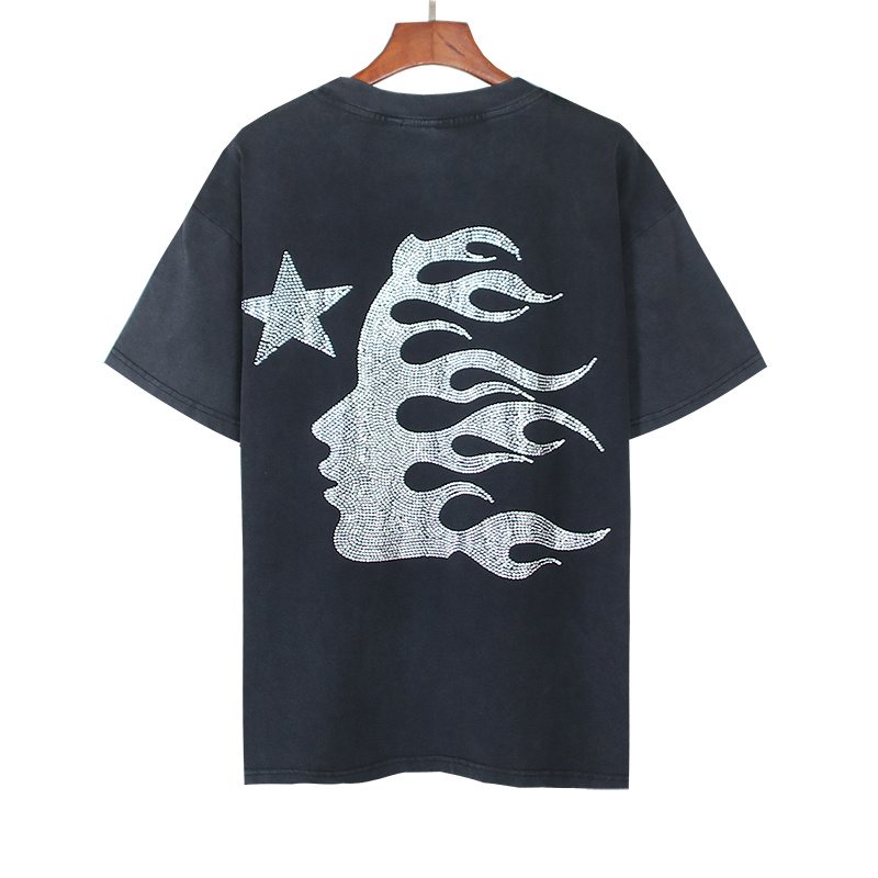HS Rhinestone Skull & Flame Graphic T-Shirt ¡ª back