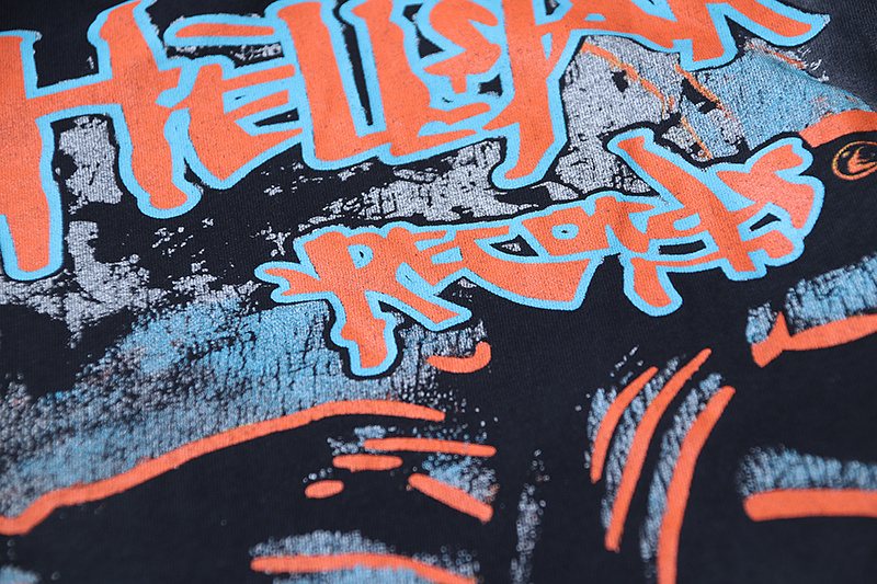 HS Washed Black Rhinestone Graphic T-Shirt ¡ª detail
