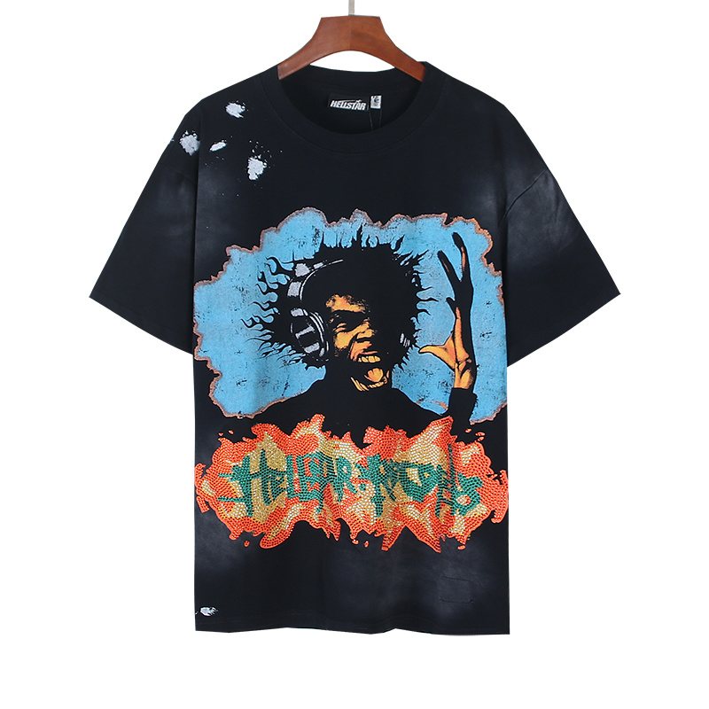 HS Washed Black Rhinestone Graphic T-Shirt ¡ª hero