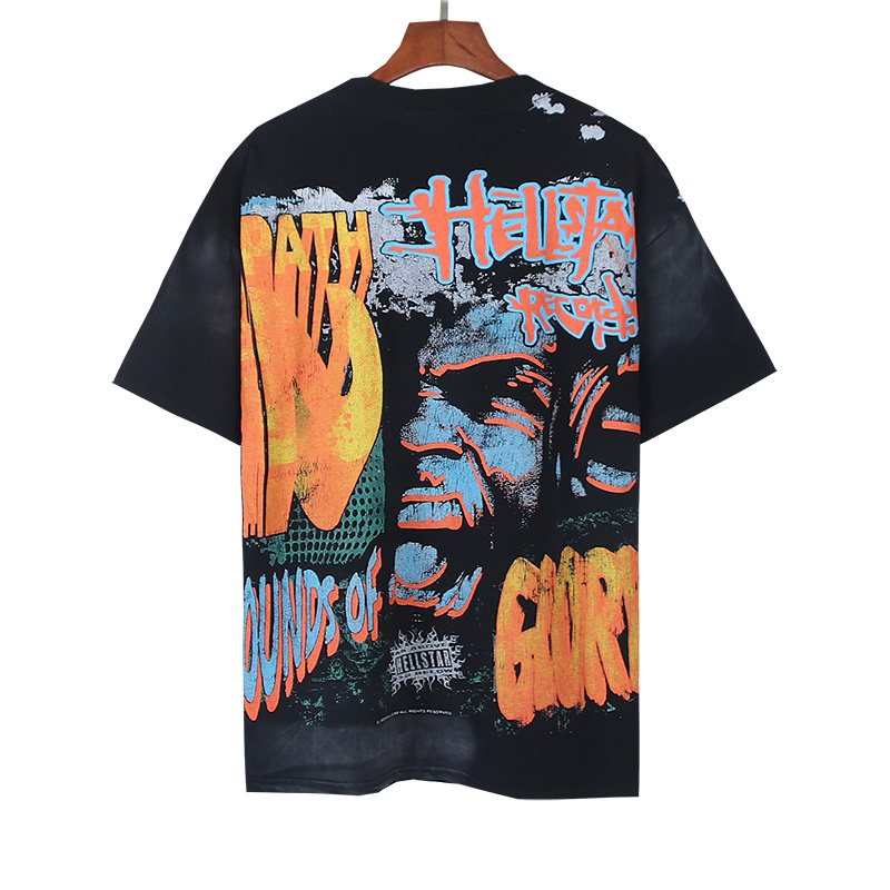 HS Washed Black Rhinestone Graphic T-Shirt ¡ª back