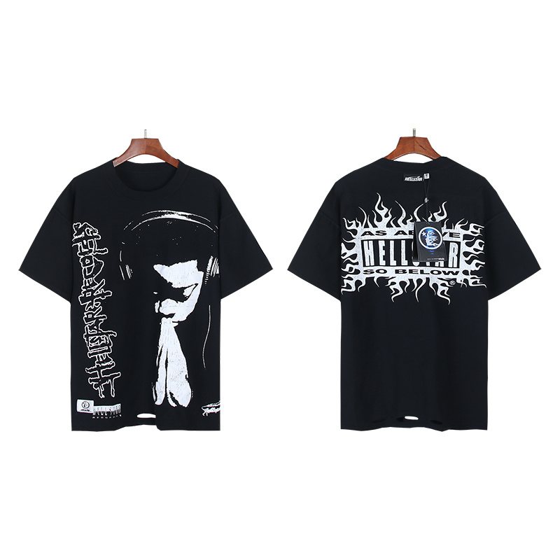HS White Flame Face Graphic T-Shirt ¡ª front
