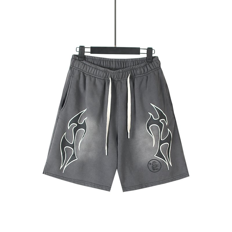 HS Washed Flame Graphic Shorts ¡ª front