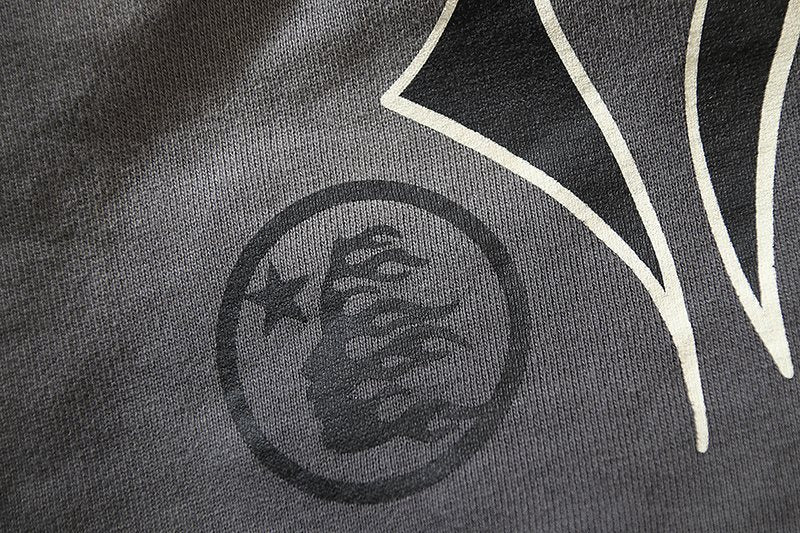 HS Washed Flame Graphic Shorts ¡ª fabric_closeup