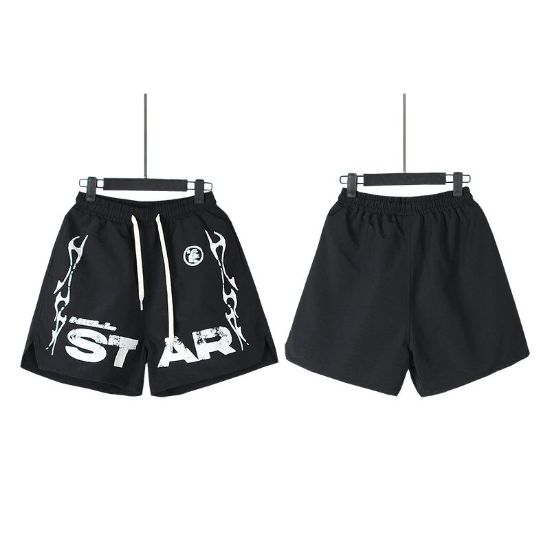 HS Star Graphic Drawstring Shorts ¡ª front