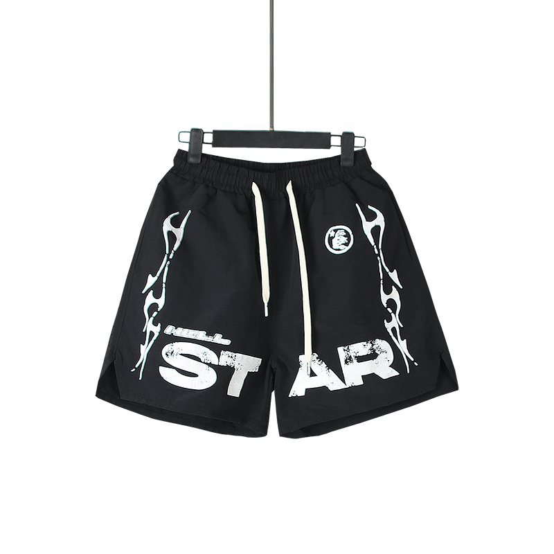 HS Star Graphic Drawstring Shorts ¡ª front