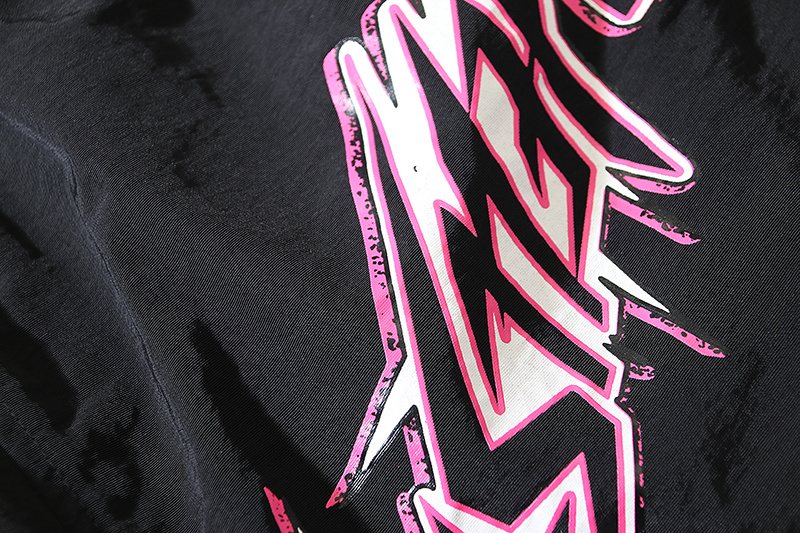 HS Pink Graphic Drawstring Shorts ¡ª detail