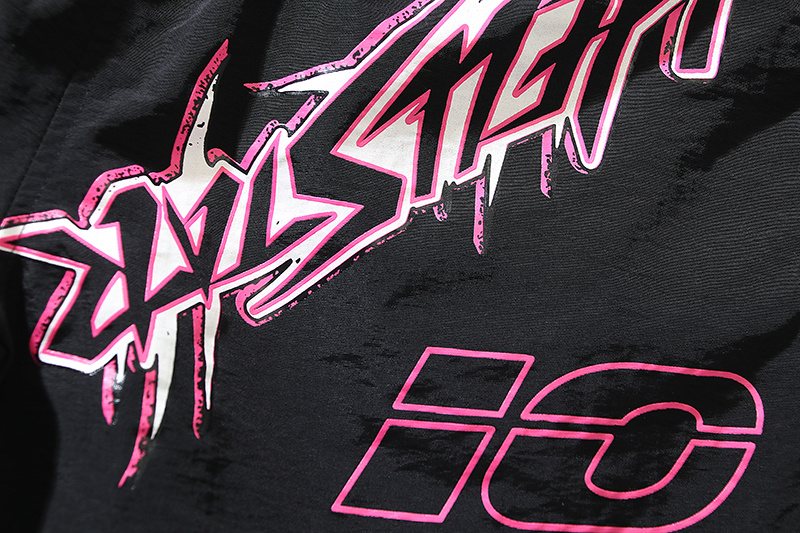 HS Pink Graphic Drawstring Shorts ¡ª detail