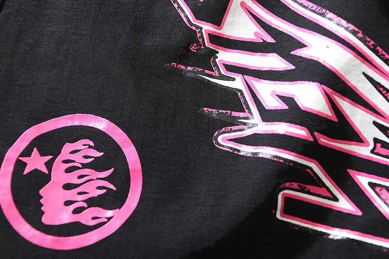 HS Pink Graphic Drawstring Shorts ¡ª detail