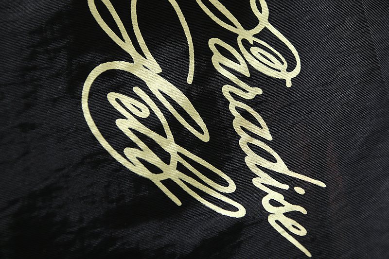 HS Cream Graphic Black Shorts ¡ª detail