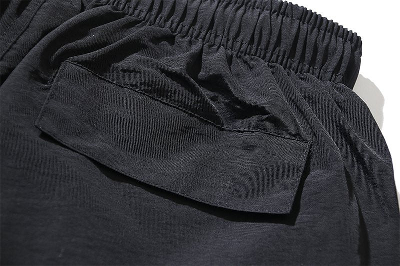 HS Cream Graphic Black Shorts ¡ª detail
