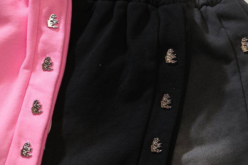 HS Washed Flame Graphic Shorts ¡ª fabric_closeup