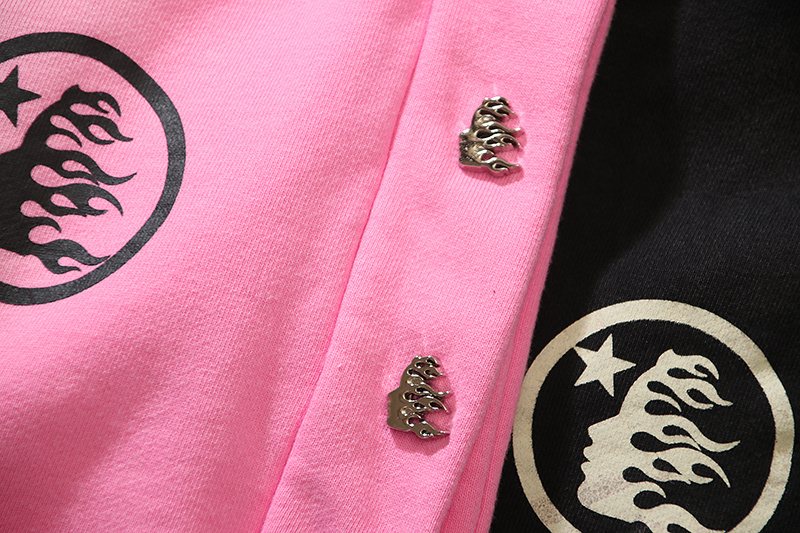 HS Washed Flame Graphic Shorts ¡ª fabric_closeup