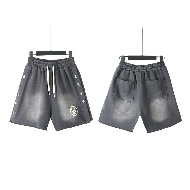 HS Washed Flame Graphic Shorts ¡ª front