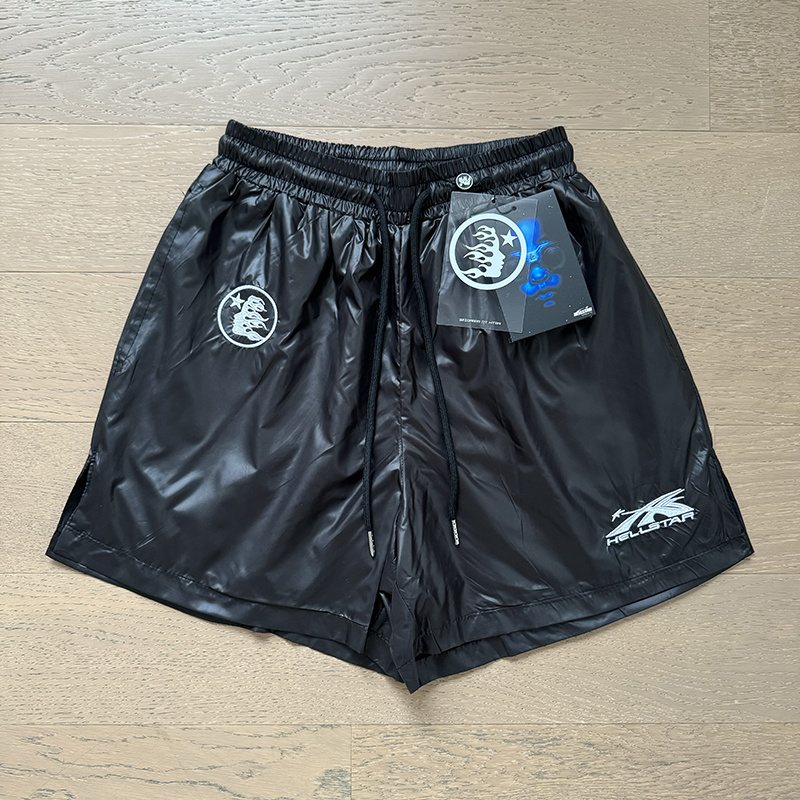 HS Black Embroidered Graphic Shorts ¡ª context