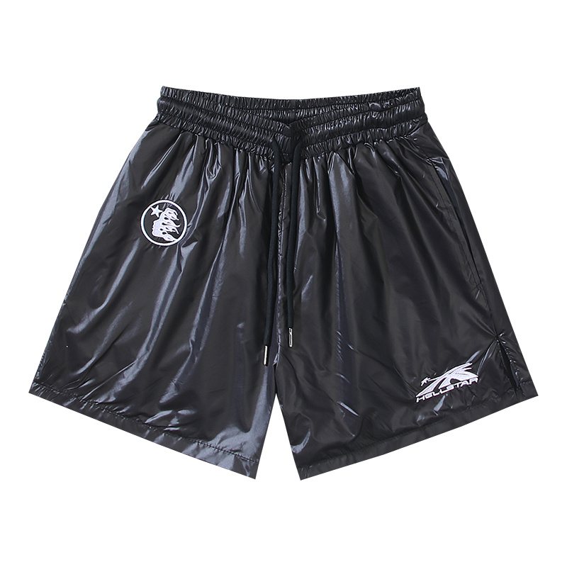 HS Black Embroidered Graphic Shorts ¡ª hero