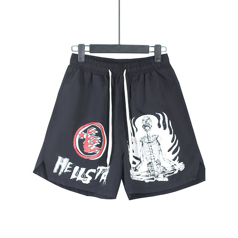 HS Skeleton Flame Graphic Shorts ¡ª front