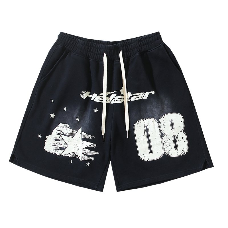 HS Washed Black 08 Graphic Shorts ¡ª hero