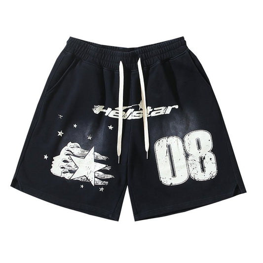 HS Washed Black 08 Graphic Shorts ¡ª hero