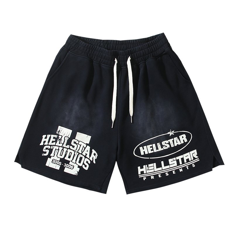 HS Washed Black Graphic Sweat Shorts ¡ª hero