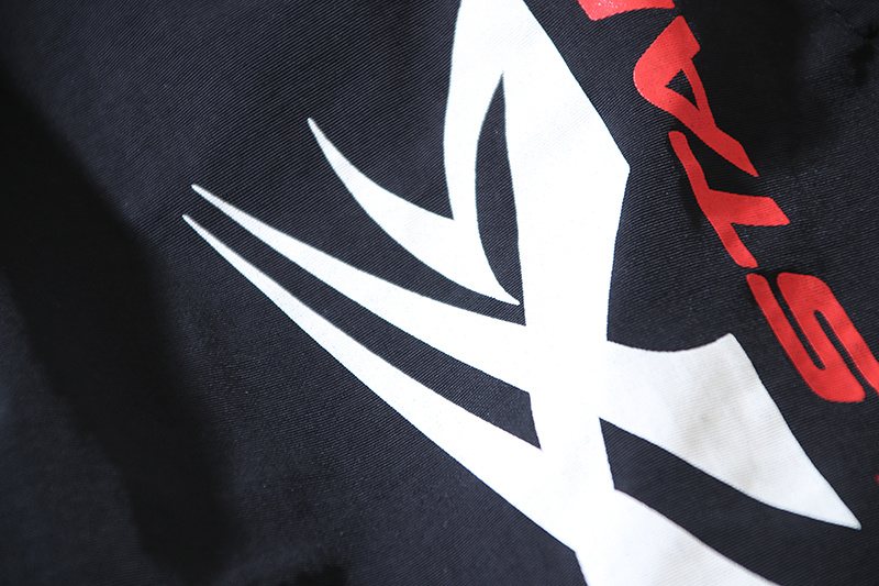 HS Navy Graphic Drawstring Shorts ¡ª detail