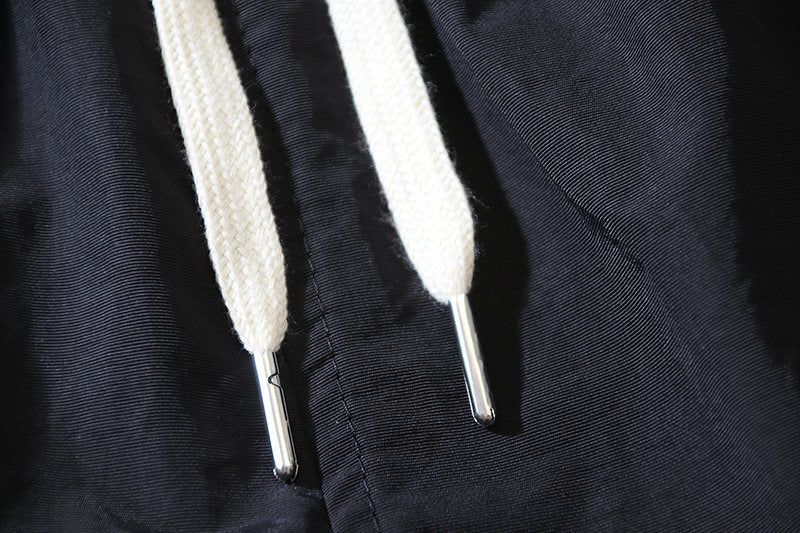 HS Navy Graphic Drawstring Shorts ¡ª detail