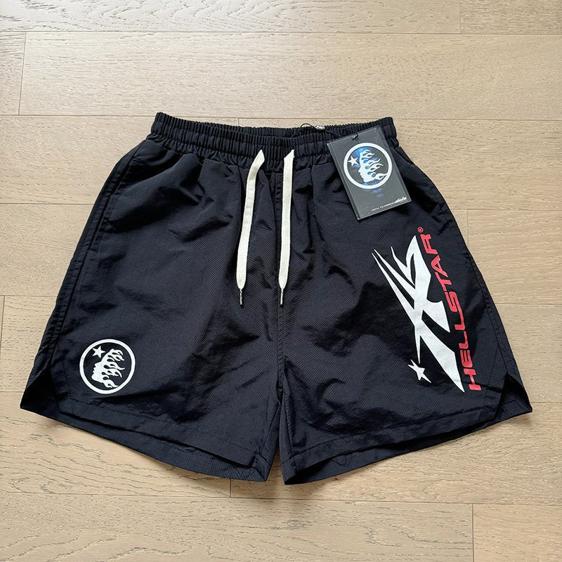 HS Navy Graphic Drawstring Shorts ¡ª context