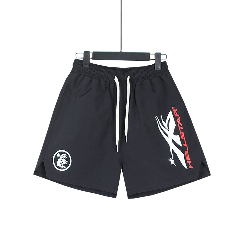 HS Navy Graphic Drawstring Shorts ¡ª front