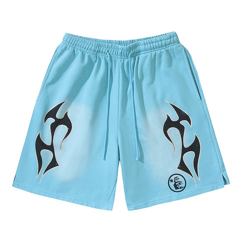 HS Light Blue Washed Graphic Shorts ¡ª hero