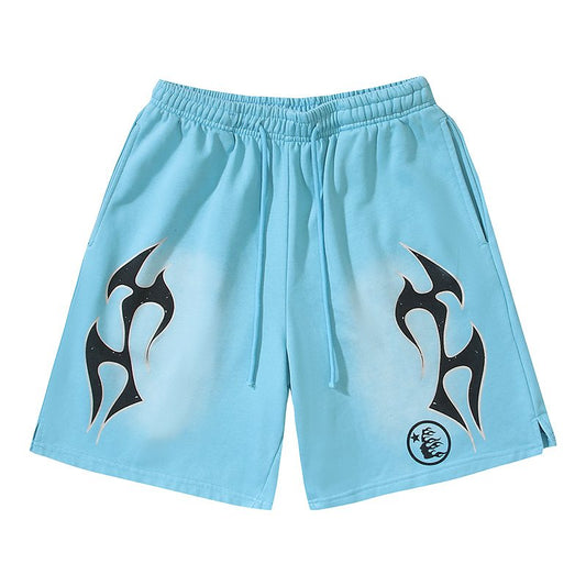 HS Light Blue Washed Graphic Shorts ¡ª hero