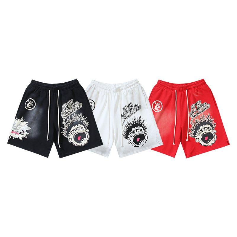 HS Washed Worldwide Club Graphic Shorts ¡ª comparison