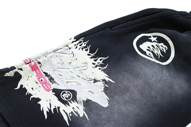 HS Washed Worldwide Club Graphic Shorts ¡ª detail