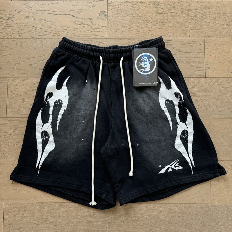 HS Washed Speckled Graphic Shorts ¡ª context