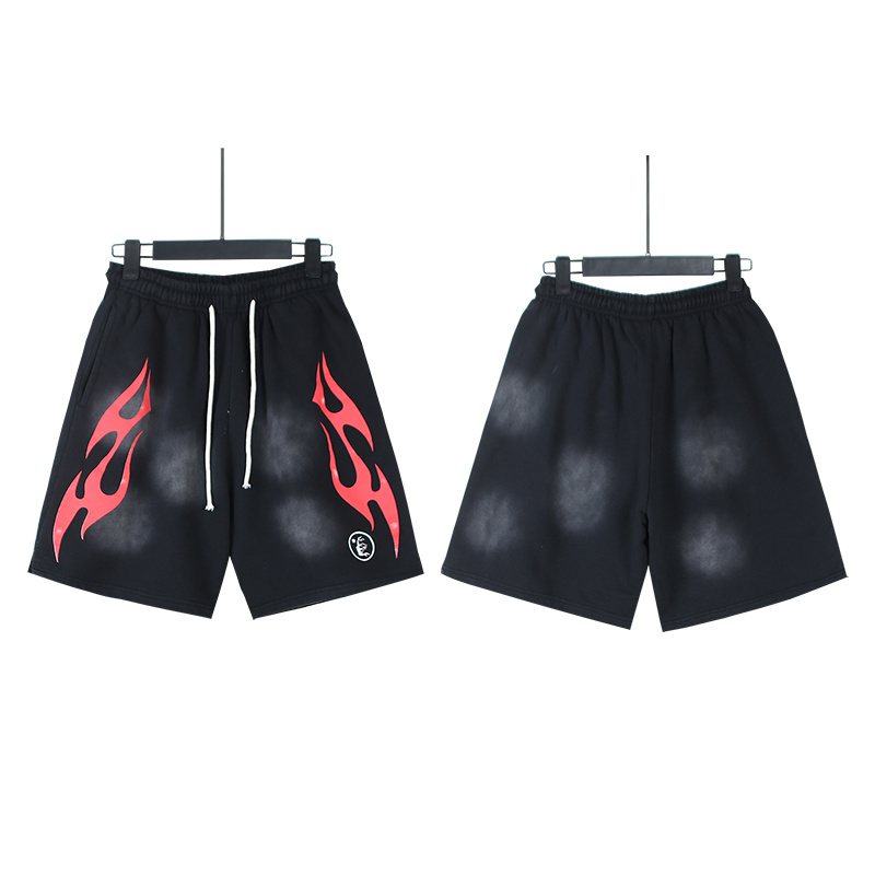 HS Washed Flame Graphic Shorts ¡ª front