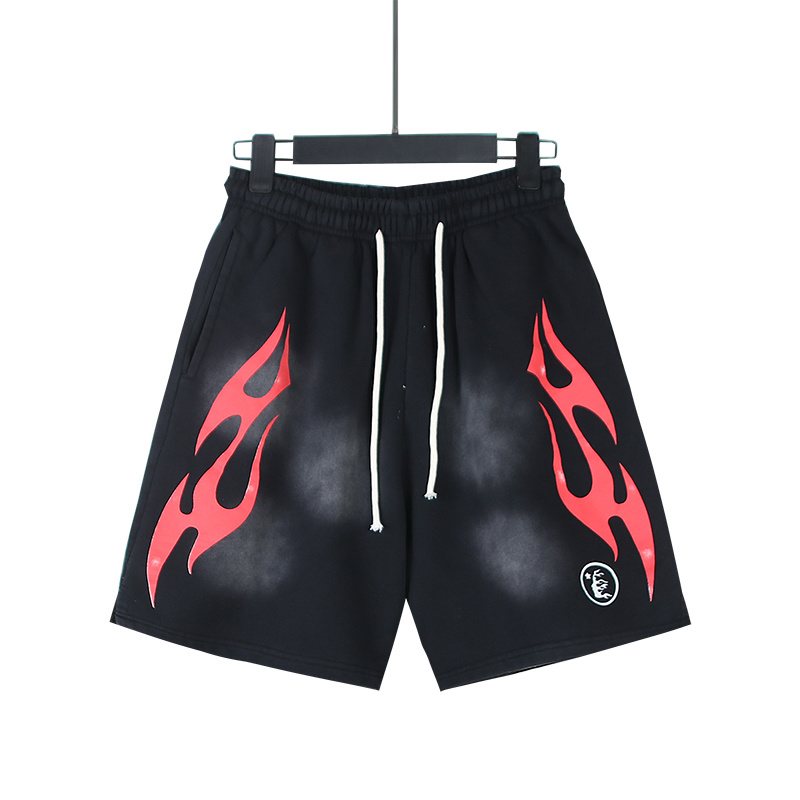 HS Washed Flame Graphic Shorts ¡ª front