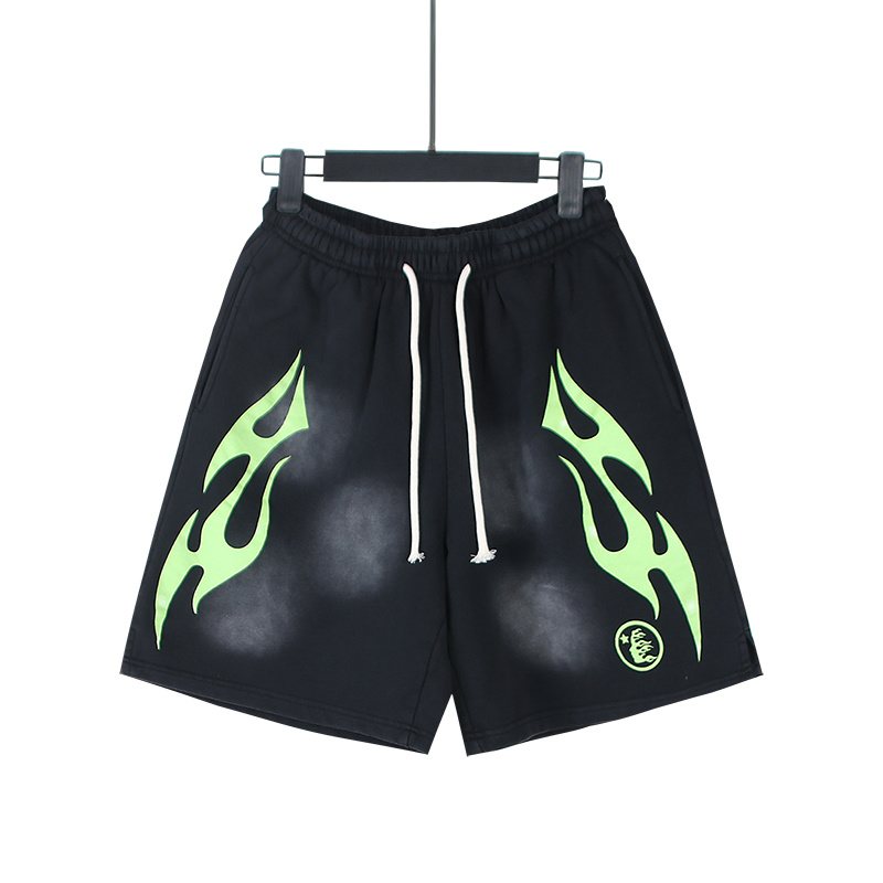 HS Washed Flame Graphic Shorts ¡ª front