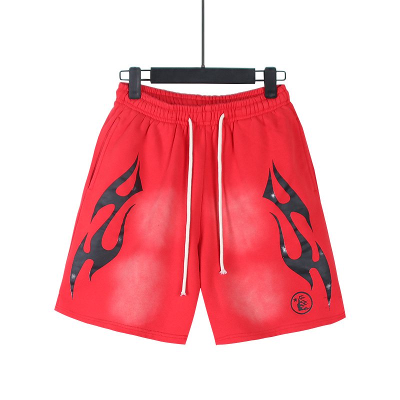 HS Washed Flame Graphic Shorts ¡ª front