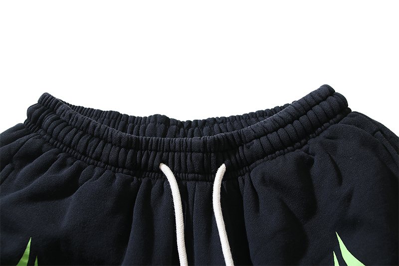 HS Washed Flame Graphic Shorts ¡ª detail