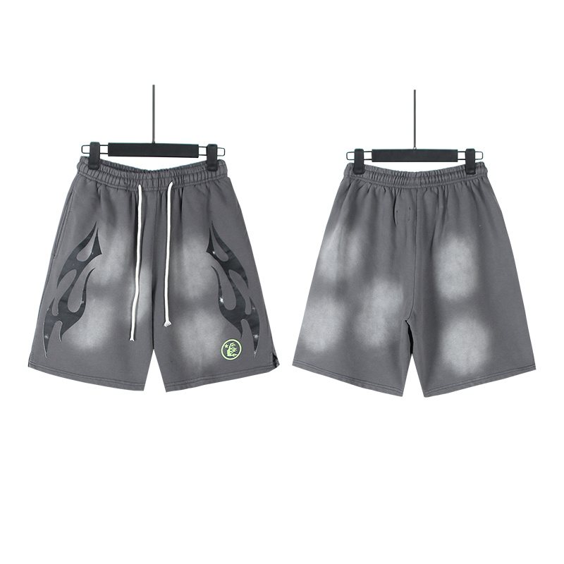 HS Washed Flame Graphic Shorts ¡ª front