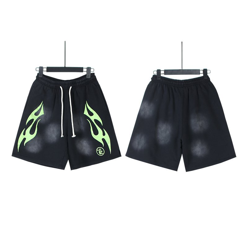 HS Washed Flame Graphic Shorts ¡ª front