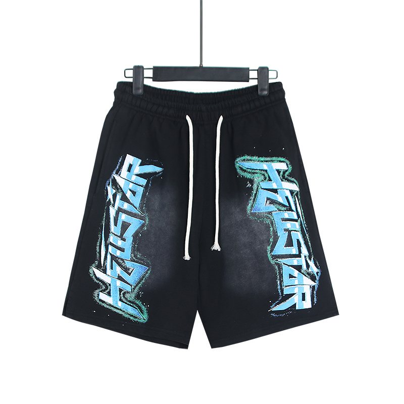 HS Washed Splatter Graphic Shorts ¡ª front