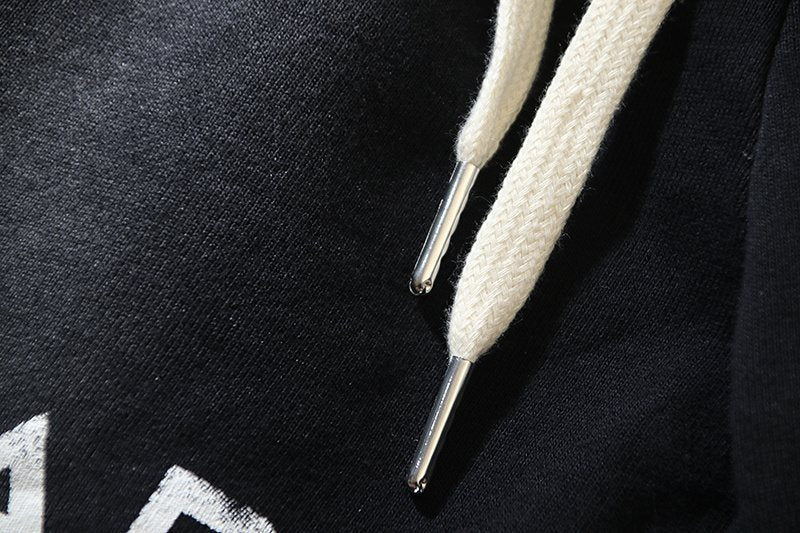 HS Records Graphic Washed Black Shorts ¡ª detail
