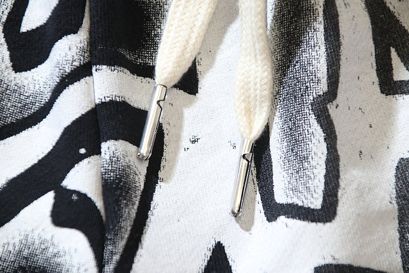 HS Washed Black Graphic Shorts ¡ª detail