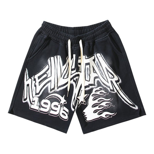 HS Washed Black Graphic Shorts ¡ª hero