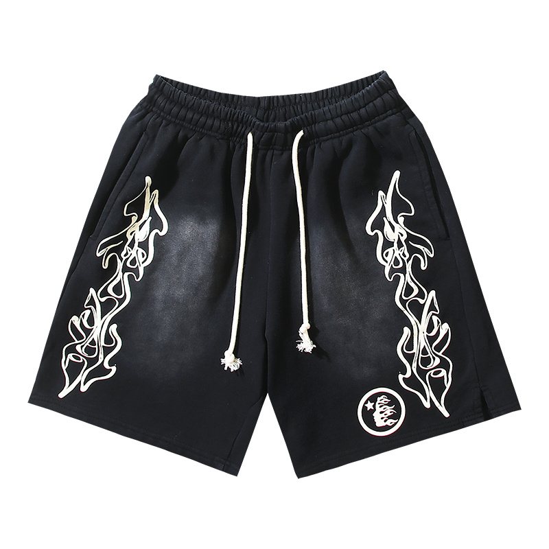 HS Washed Splatter Flame Graphic Shorts ¡ª hero