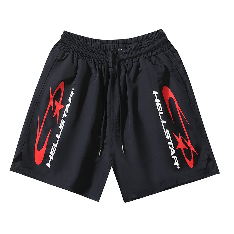 HS Red & White Graphic Drawstring Shorts ¡ª hero
