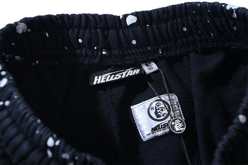 HS Records Splatter Graphic Shorts ¡ª neck_label