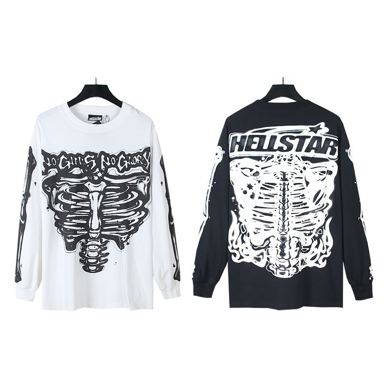 HS Skeleton Ribcage Graphic Long-Sleeve T-Shirt ¡ª comparison