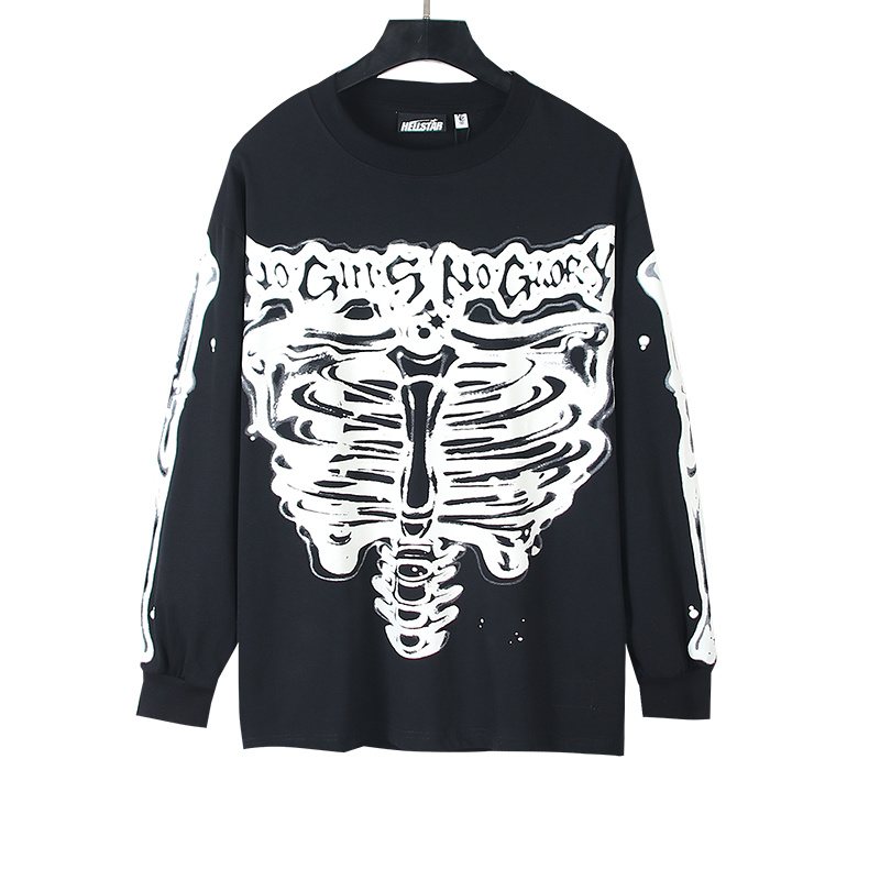 HS Skeleton Ribcage Graphic Long-Sleeve T-Shirt ¡ª front