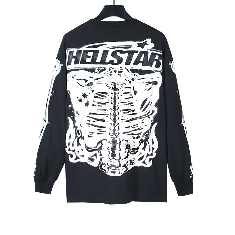 HS Skeleton Ribcage Graphic Long-Sleeve T-Shirt ¡ª back