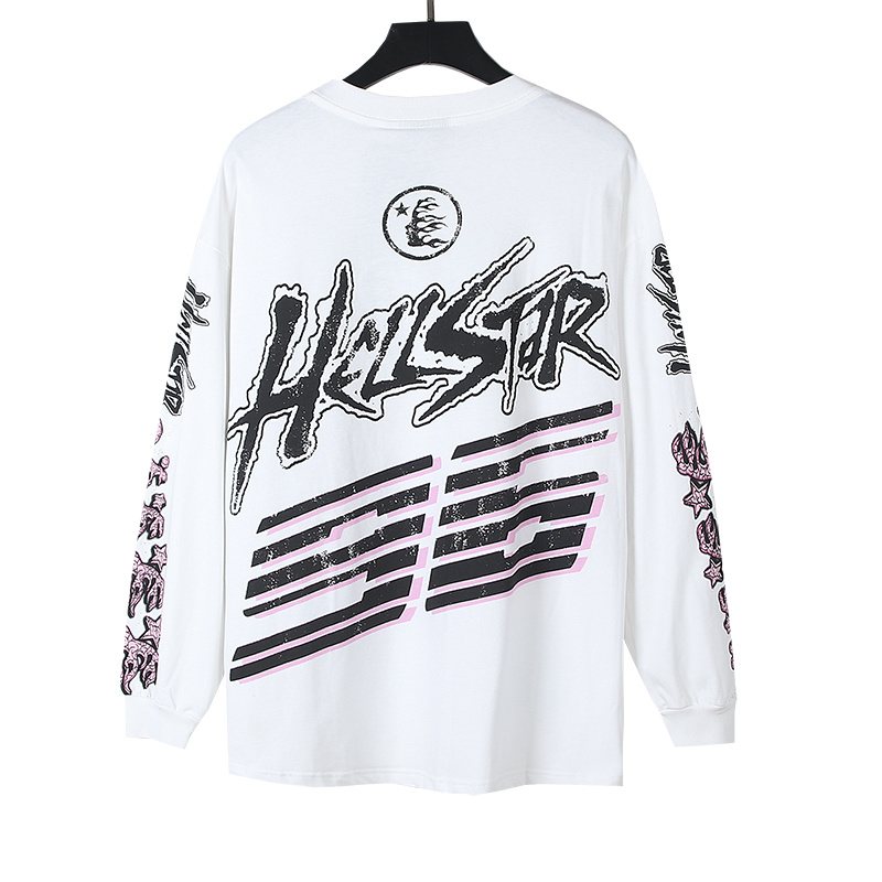 HS White Graphic Long-Sleeve T-Shirt ¡ª back